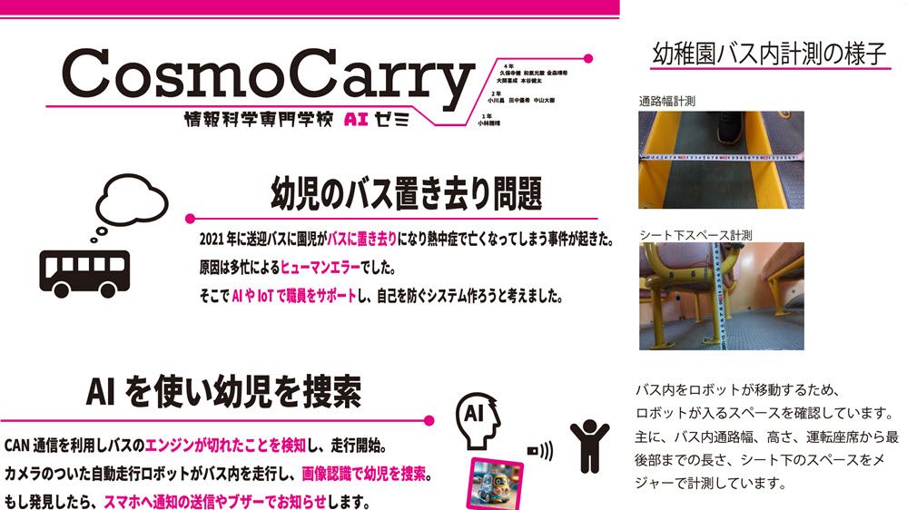 CosmoCarry　幼児の置き去り防止システム