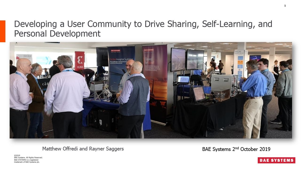 Developing a User Community to Drive Sharing, Self-Learning, and Personal Development